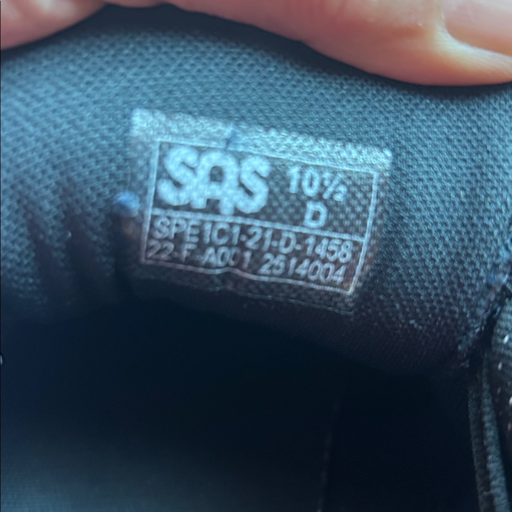 Men's Black  SAS Lace-Up 10.5 - Picture 8 of 8